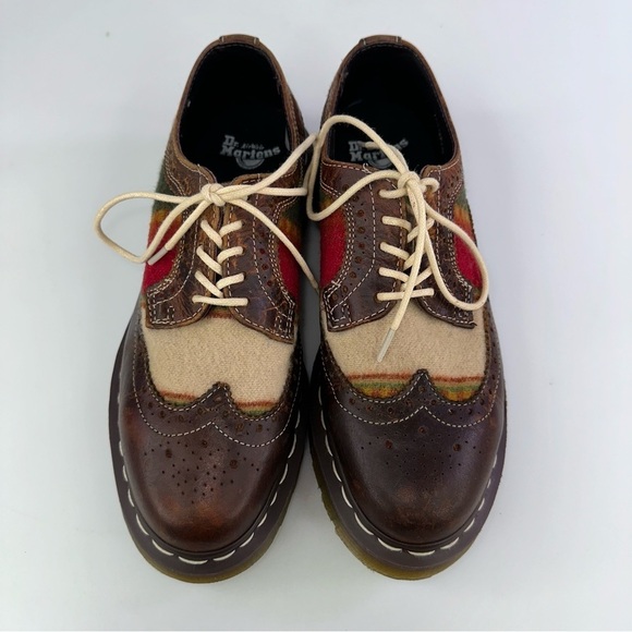 Dr. Martens Pendleton Women's Shoes Sz 6 M Brogue Wingtip Harvest Stripe Oxford - Picture 5 of 8